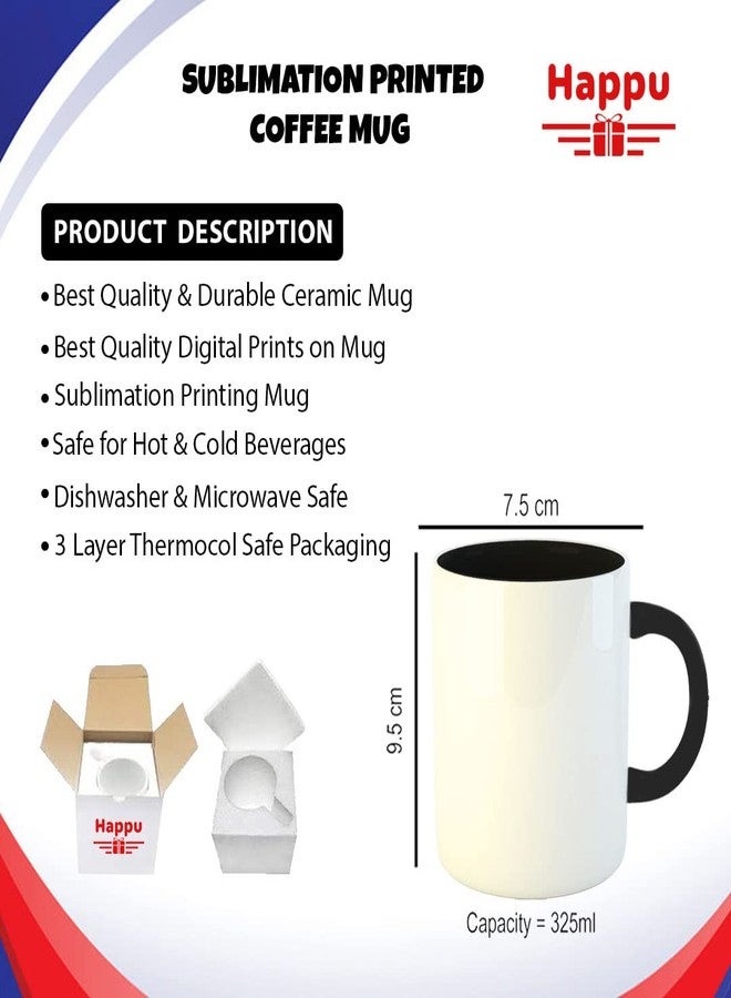 Happu - Mother's Day Tea/Coffee Printed Mug, Mothers Day Quotes - Best Mom Ever Bear, Mother Day Coffee Mug, Mothers Day Gift for Mom Special, Gifts for Working Women/Homemaker/Mom, 325ML, 4305-BK - Image 5